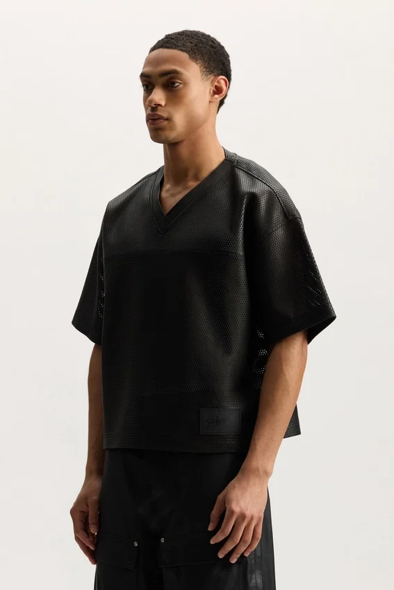 Leather Mesh Tee