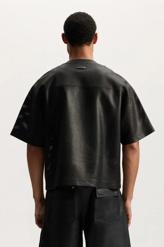 Leather Mesh Tee