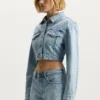 Logo Bling Crop Jacket