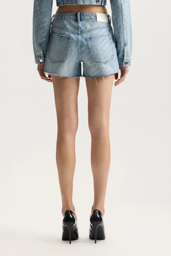 Logo Bling Cut Off Short