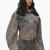 Mixed Denim & Leather Jacket
