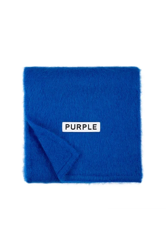 Mohair Knit Purple Brand Scarf