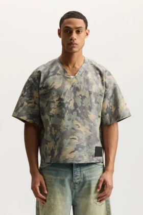 Painted Camo Leather Tee