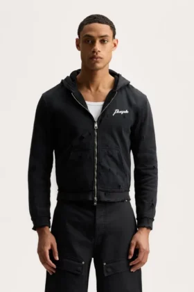 Script Zip Up Hoodie