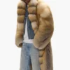 Shawl Collar Fur Coat